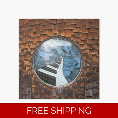 Le Studio Art Board Print Building Piano Window Shingles